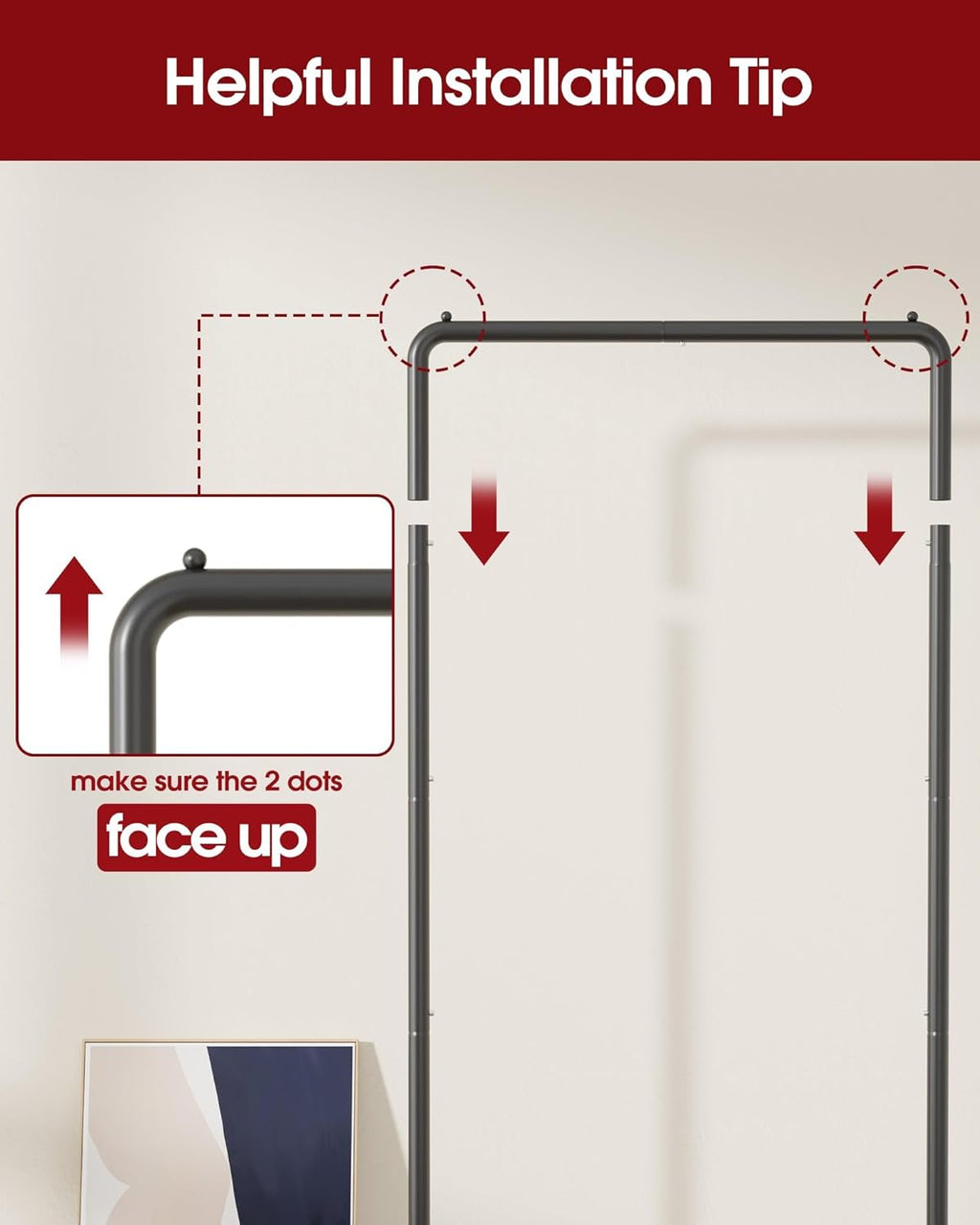 Clothes Rack - Clothing Rack with Storage Mesh Shelf & Casters, Heavy-Duty Metal Clothing Rack for Hanging Clothes, Dresses, Coats, Large Load Capacity, Easy Assembly, Black, 28.0"X16.9"X59.0"