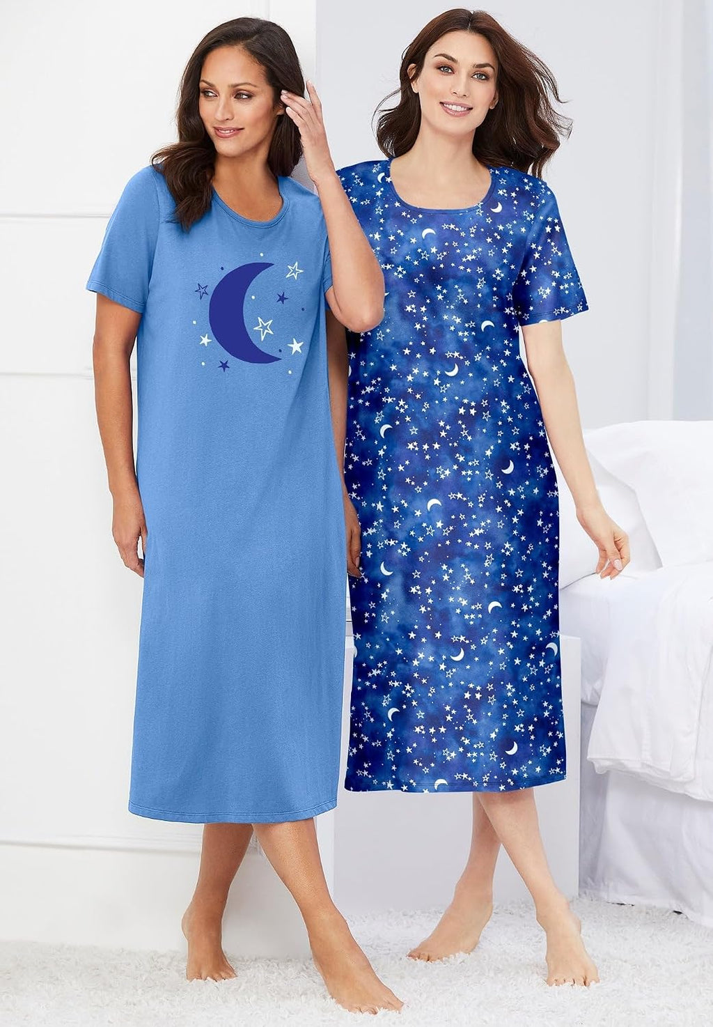 plus Size 2-Pack Long Sleepshirts