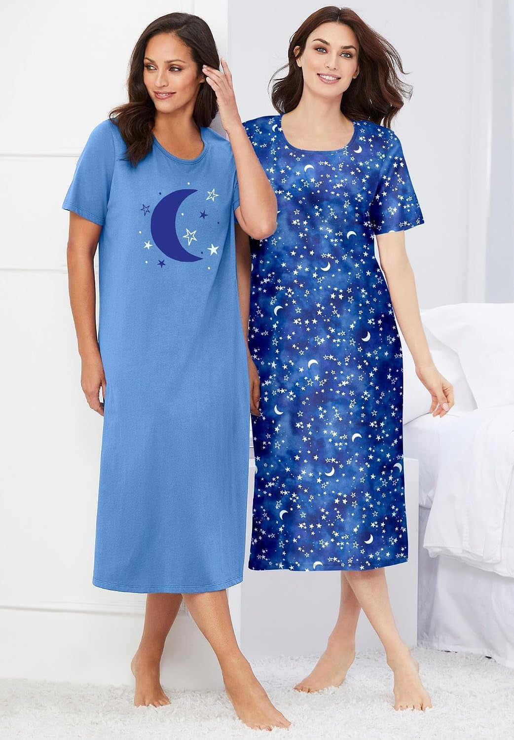 plus Size 2-Pack Long Sleepshirts