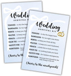Wedding Survival Kit 30Pk 4X6” Brides Labels Postcards Wedding Party Goodie Gift Bags Essentials for Wedding Day Favors Bachelorette