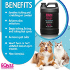 Micro-Tek Pet Shampoo - Soothes Dry Irritated Skin on Contact, Stops Itching, Scratching, Biting, Licking Hot Spots - for Cats & Dogs (128 Oz)