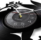 Wall Clock Rabbit Wall Clock Vinyl Record Animal Wall Clock Rabbit Modern Design Silent Black Quartz Clock Hanging Clock for Kids Room Nursery