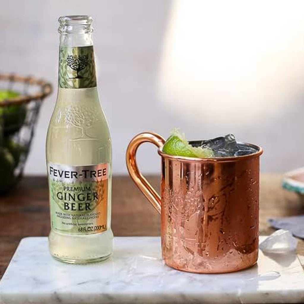 Fever Tree Premium Ginger Beer - Premium Quality Mixer and Soda - Refreshing Beverage for Cocktails & Mocktails 250Ml Bottle