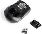 2.4 Ghz Wireless Optical Computer Mouse with USB Nano Receiver, Portable, No Wires, Smooth Tracking, Multi-Device Compatibility, Black