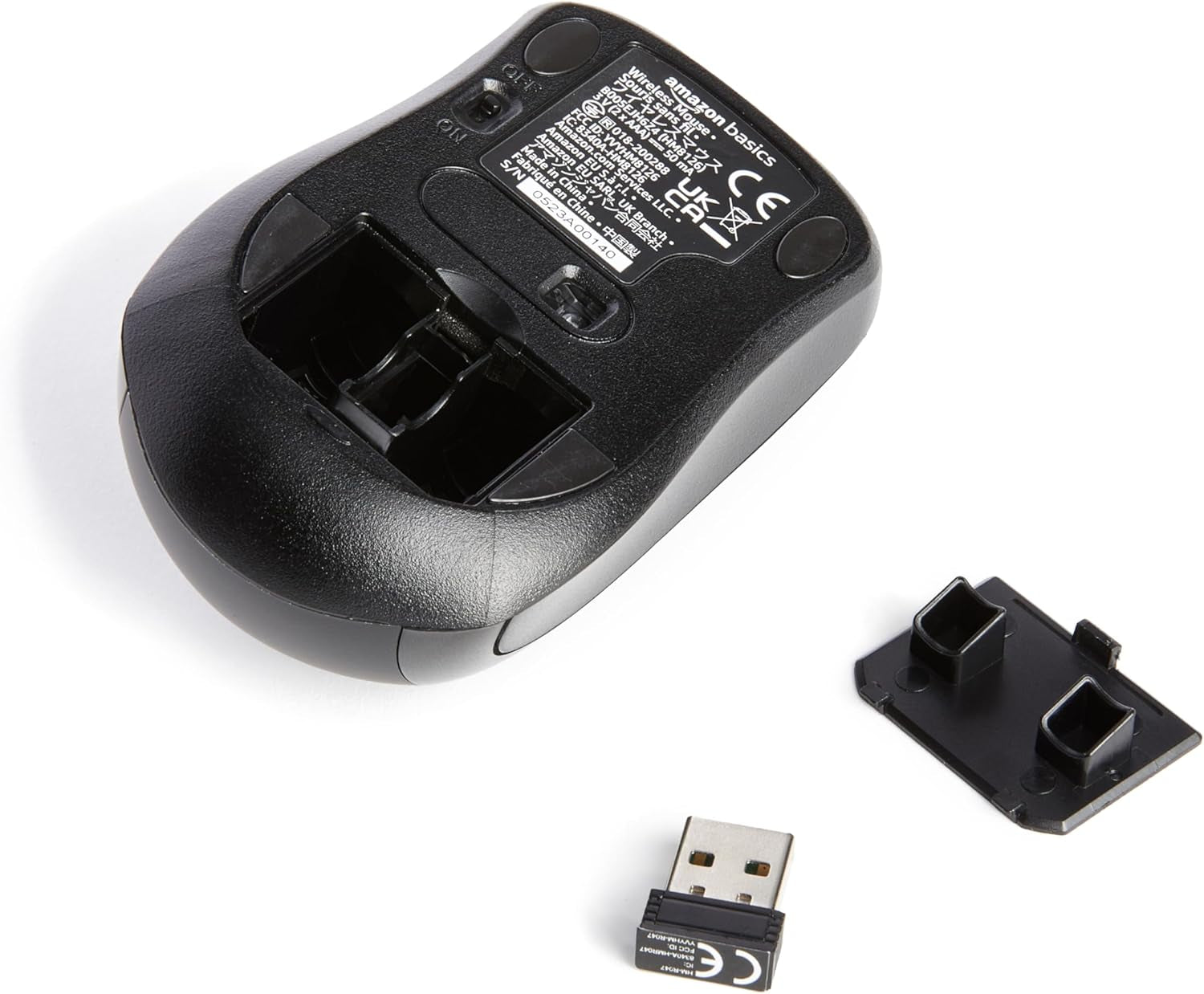 2.4 Ghz Wireless Optical Computer Mouse with USB Nano Receiver, Portable, No Wires, Smooth Tracking, Multi-Device Compatibility, Black