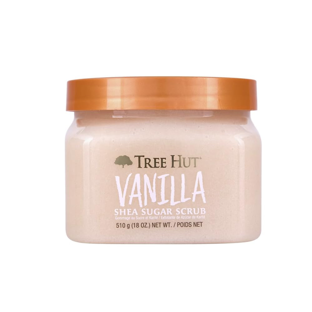 Shea Sugar Scrub, Exfoliating Body Scrub Removes Dead, Dry Skin for a Soft & Hydrated Feel, Nourishing Essential Body Care, 18 Fl Oz.