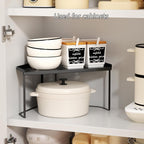 Stackable Metal Kitchen Cabinet Organizer,Kitchen Corner Shelf with Non-Slip Mat,Bathroom Organizer,Storage Shelf for Cabinet/Bathroom/Countertops/Utensils