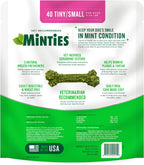 Dog Dental Bone Treats, Tiny/Small Dental Dog Treats, 16 Ounces, Cleans Teeth, Fight Bad Breath, Removes Plaque and Tartar, 40 Count