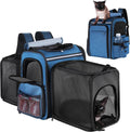 Cat Carrier Backpack for Travel,Dog Carrier Backpack for Large Cat, Small Dogs,Puppies up to 20 Lbs,Expandable Cat Backpack for Outdoor Hiking,Pet Carrier Backpack,Cat Backpack Carrier (Blue)