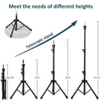 Wig Stand Tripod Upgraded, Double Locking Adjustable Mannequin Head Stand, Reinforced Metal Wig Head Stand with Tool Tray for Cosmetology Hairdressing Training, Black (53.5 Inches)