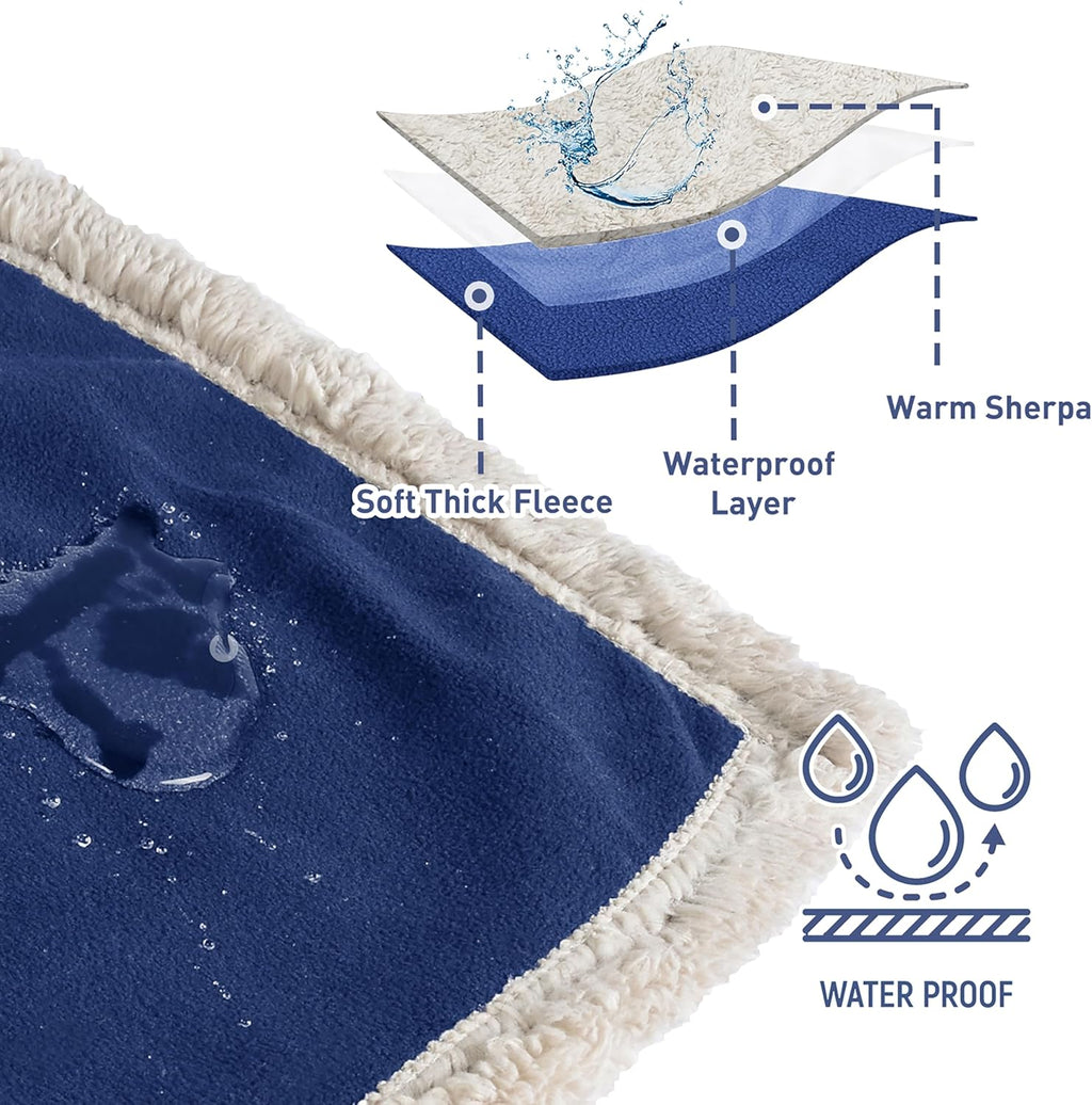 Waterproof Reversible Pet Blanket for Small Dogs | 30 X 50 Inch, Washable Pet Protector for Sofa, Couch, Crates and Car Seats, Guards against Fur, Dirt and Everyday Spills