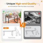 | 32 Inch Computer Desk | Brown | Sturdy Office Desk | Metal Frame, Adjustable Feet | Water-Resistant, Scratchproof Surface | Writing Table for Home Office or Study | Pack of 1