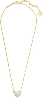 Kendra Scott Ari Heart Adjustable Length Pendant Necklace for Women, Fashion Jewelry