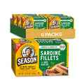 Sardines in Olive Oil Skinless & Boneless, 4.37 Oz Tins, 6-Pack | No Salt Added, Wild Caught, 22G of Protein, Keto Snacks, More Omega 3'S than Tuna, Kosher, High in Calcium, Canned Sardines