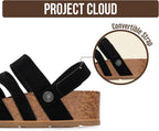 100% Genuine Leather Platform Sandals Women (Pacifica) | 100% Genuine Leather; Plush Insole; Strappy Wedges; Lightweight; Non-Slip Sole; Platform Sandals for Women Comfort
