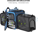 Cat Carrier Backpack for Travel,Dog Carrier Backpack for Large Cat, Small Dogs,Puppies up to 20 Lbs,Expandable Cat Backpack for Outdoor Hiking,Pet Carrier Backpack,Cat Backpack Carrier (Blue)