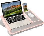 Home Office Pro Lap Desk – Pink, Fits 15.6” Laptops