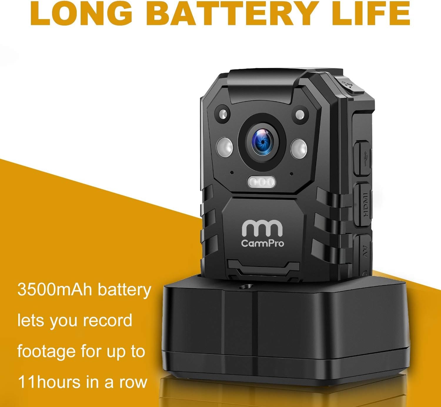 1296P HD Police Body Camera,32G Memory, I826 Premium Portable Body Camera,Waterproof Body-Worn Camera with 2 Inch Display,Night Vision,Gps for Law Enforcement Recorder,Security Guards,Personal