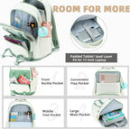 Backpack for Girls 15.6 Inch for School with Lunch Bag Pencil Case | 3PCS Cute Kids Laptop Backpacks Bookbag for Teen Girls Elementary Middle High School Bag College Students Travel Daypack