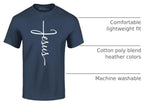 Jesus Cross T-Shirt - Christian Religious Graphic Tee for Men Women | Christian Faith Shirt, Jesus Cross T-Shirt, Religious Graphic Tee, Inspirational Christian Gift, Men Women Apparel