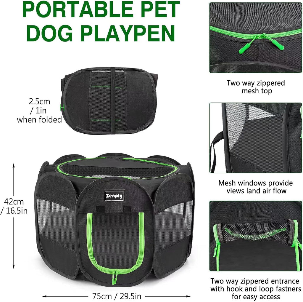 Foldable Pet Playpen, Pop up Dog Kennel Tent for Indoor and Outdoor Use | Foldable Pet Playpen, Pop up Dog Kennel Tent for Indoor and Outdoor Use