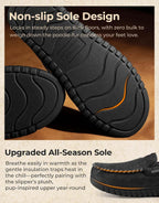 Men'S Suede Memory Foam Moccasin Slippers Warm Lining House Shoes | Gifts,Non-Slip,Breathable,Indoor and Outdoor,Lightweight,Supportive,Chic Bow Detail