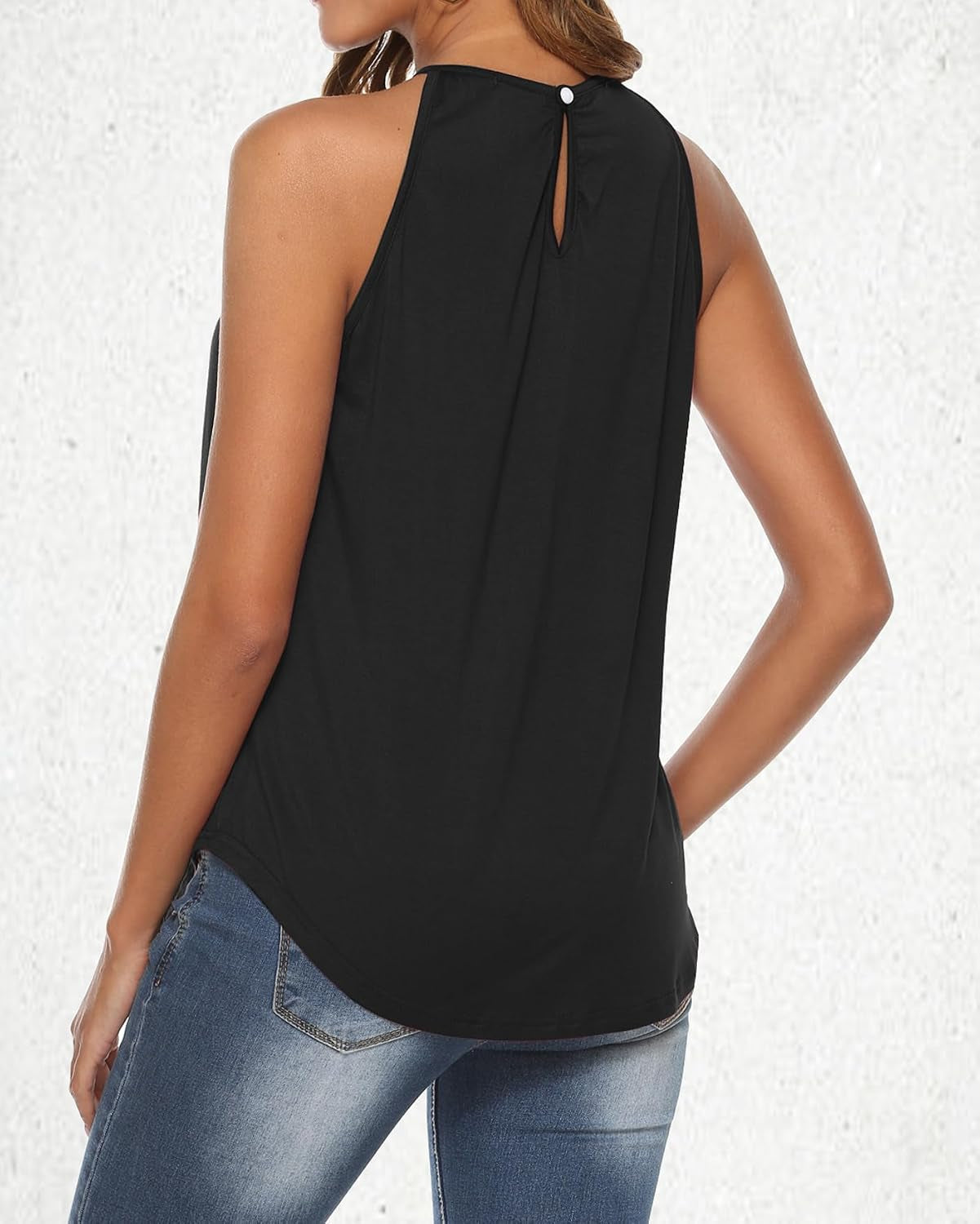 Halter Tops Women Sleeveless Crochet Flowy Cute Summer Tank Tops
