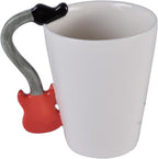 Guitar Novelty Mug Unique Musical Gift Coffee Cup with Guitar Handle Design,Great Gifts for Music Lovers&Guitar Payer,Holidays,Fathers Day,Men,Woman,Teachers