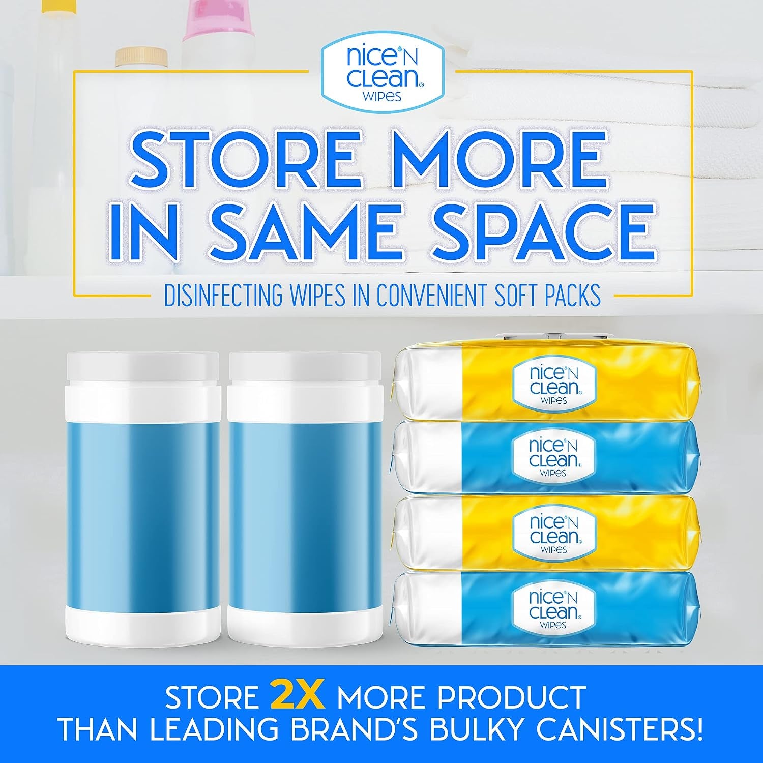 Disinfecting Surface Wipes 304Ct | Cleans & Disinfects Home & Kitchen Surfaces | Fresh & Lemon Scent