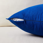 2 Packs Premium Faux Suede Decorative Throw Pillow Covers, Super Soft Square Pillow Case,Solid Cushion Cover for Couch/Sofa/Bedroom (18" X 18", Set of 2, Blue)