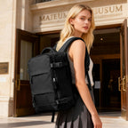 Large Black Travel Backpack for Women Men Airline Approved Carry on Backpack Flight Approved Waterproof Sports Luggage Backpacks Casual Daypack Small Hiking Backpacks