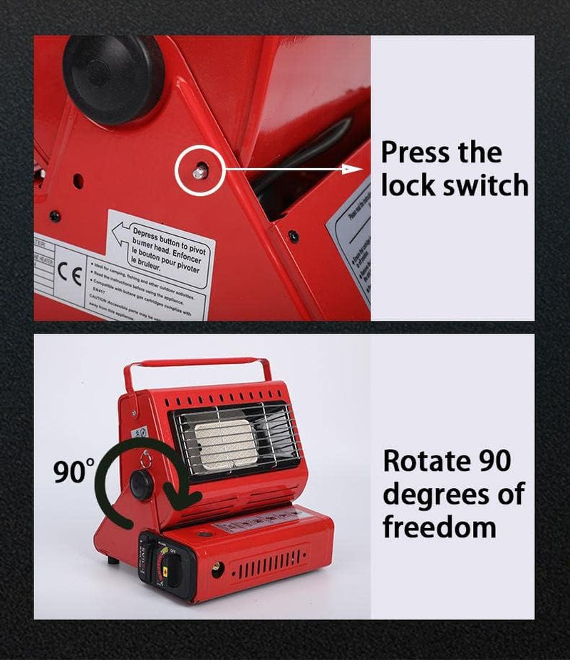 Outdoor Camping Emergency Butane Heater Double Coherent Heat Source Survival Tools for RV Tent