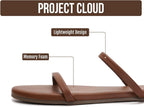 Summer Sandals for Women with Memory Foam Insole (Transition) | Memory Foam Insole; Beach Flip Flops; Non-Slip Sole; Lightweight Double Straps; Summer Sandals for Women; Everyday Comfort