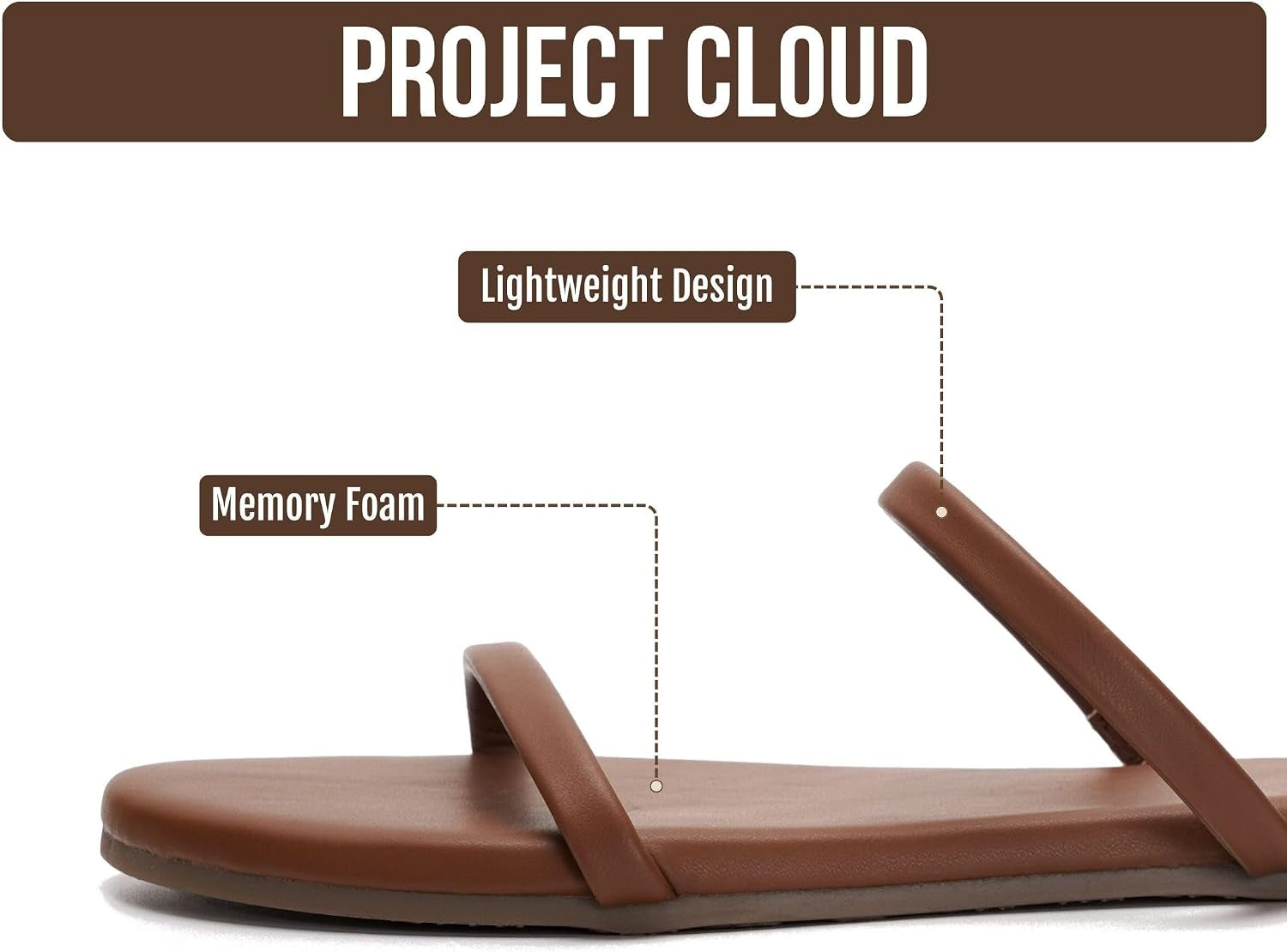 Summer Sandals for Women with Memory Foam Insole (Transition) | Memory Foam Insole; Beach Flip Flops; Non-Slip Sole; Lightweight Double Straps; Summer Sandals for Women; Everyday Comfort