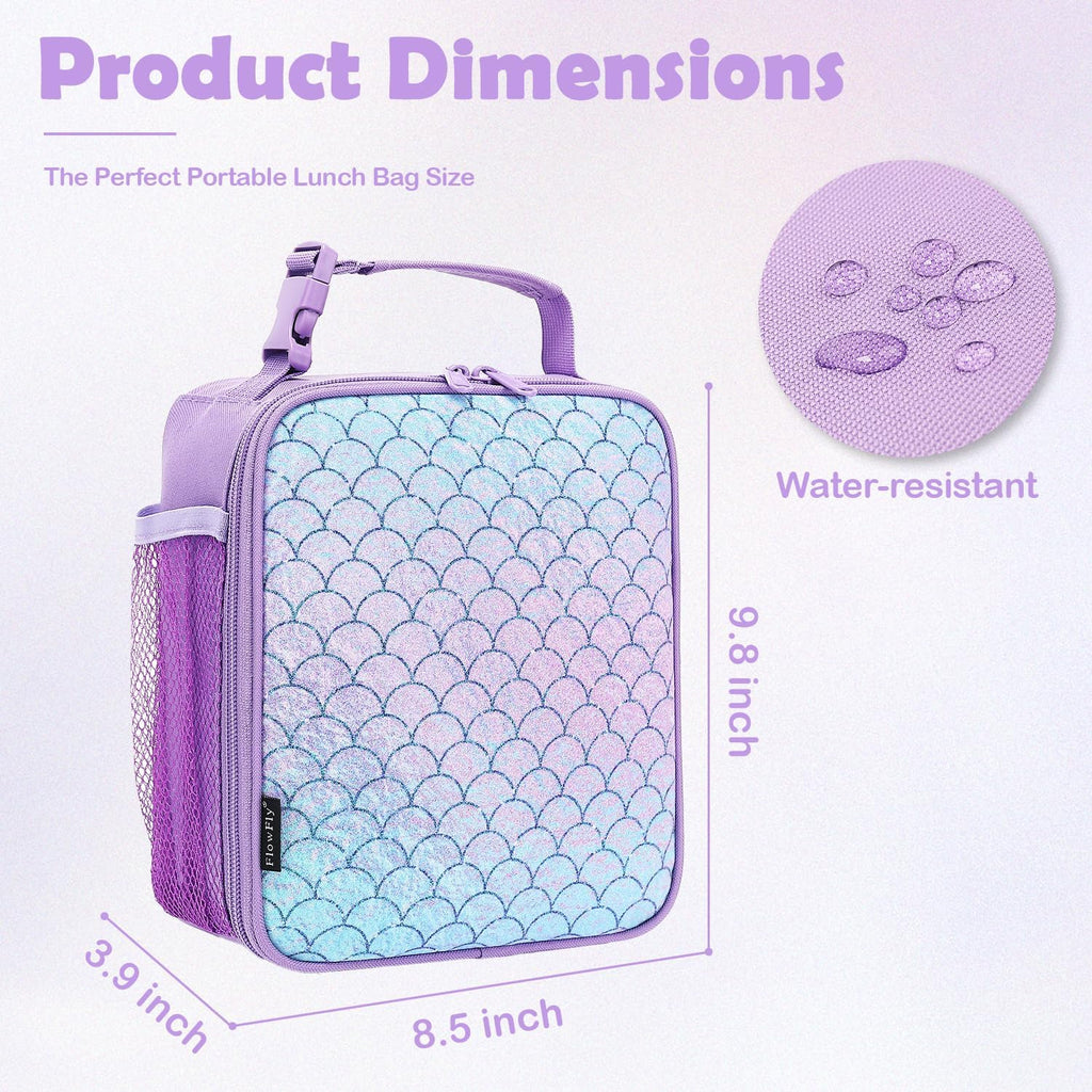Kids Lunch Box Insulated Soft Bag Mini Cooler Back to School Thermal Meal Tote Kit for Girls, Boys, Scale