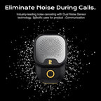 Wearable Bluetooth V5.3 Speaker, 30H Working Time Clip-On Wireless Jobsite Water-Resistant TWS Portable Speaker, IPX7 Waterproof, Built-In ENC Mic for Hands-Free Music/Calls