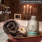 De-Stress Bath Salt 21.16 Oz W/Natural Rosemary & Juniper Oils - Natural Bath Sea Salts 600G - Best for Good Sleep - Relaxing - Calming - Body Care - Beauty - Aromatherapy