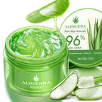 Aloe Vera Gel Made within 12 Hours of Harvest with 96% Pure Organic Aloe Vera for Skin, Scalp, & Hair, Soothing Aloe Face Moisturizer, Multipurpose, Hydrating Aloe Gel, 7.05Oz
