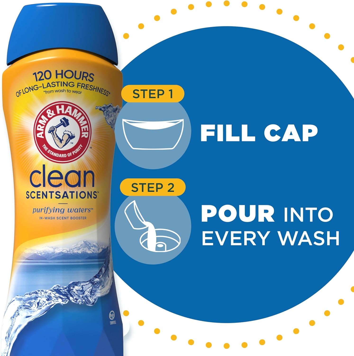 In-Wash Scent Booster, Purifying Waters, 37.8 Oz