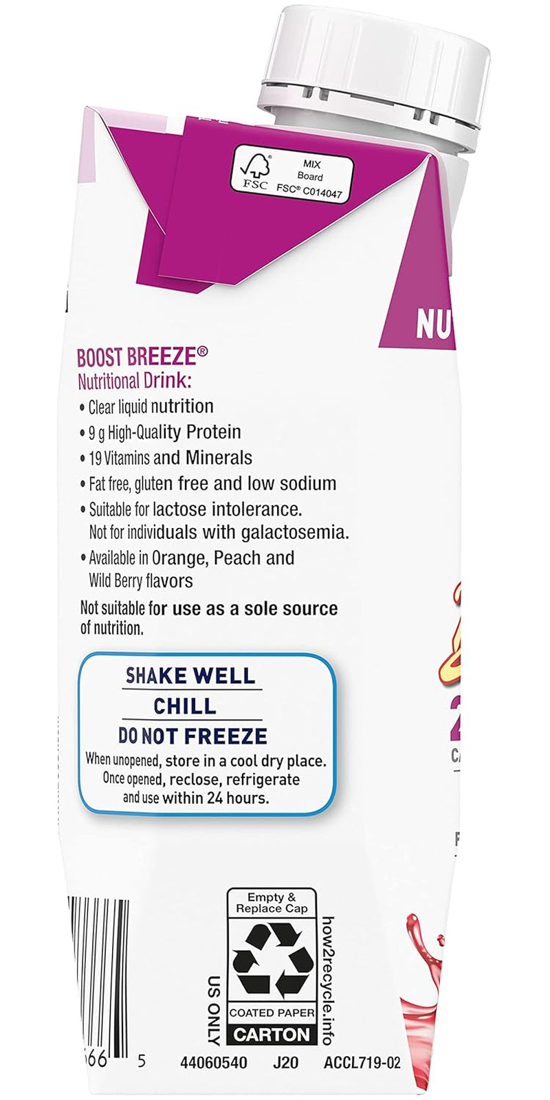 Breeze Nutritional Drink Wildberry, 8 Fl Oz (Pack of 12)