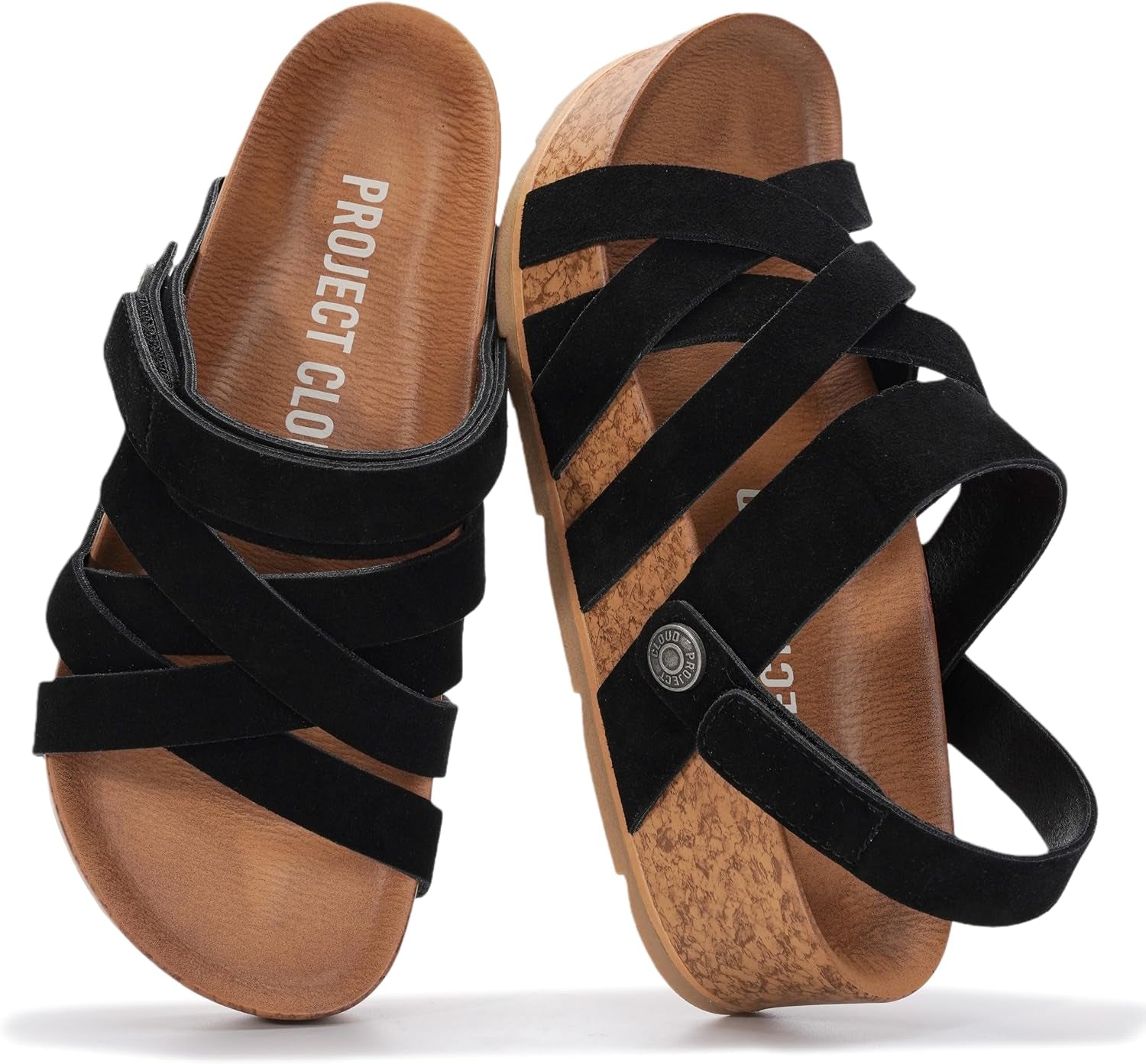 100% Genuine Leather Platform Sandals Women (Pacifica) | 100% Genuine Leather; Plush Insole; Strappy Wedges; Lightweight; Non-Slip Sole; Platform Sandals for Women Comfort