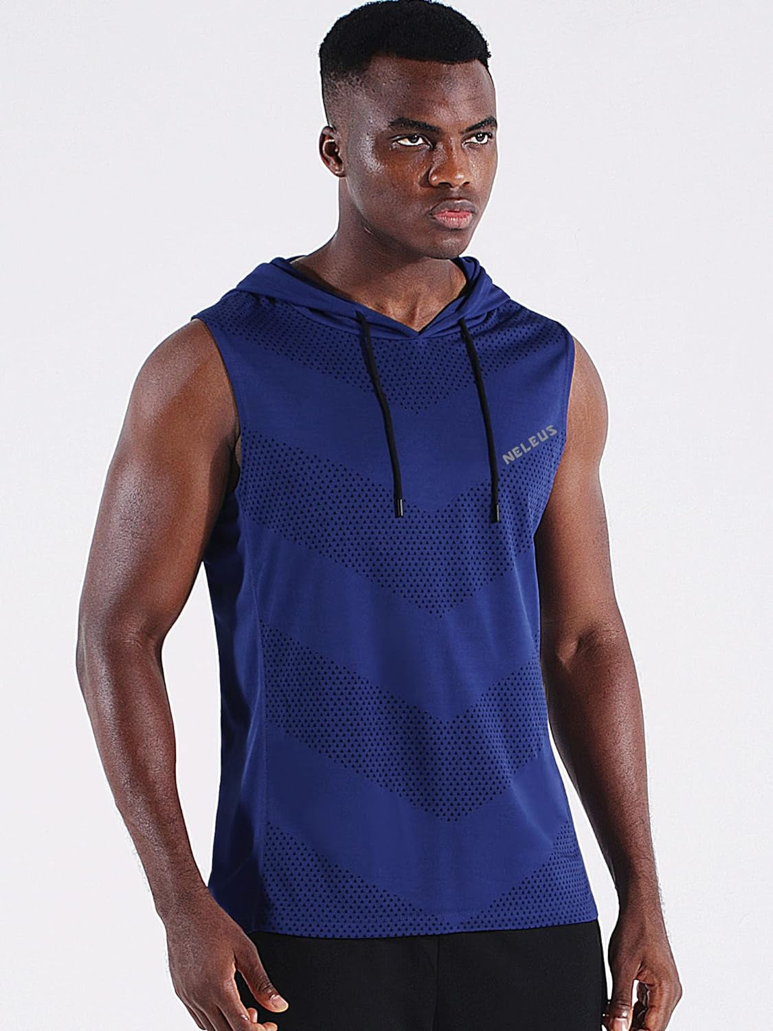 Men'S Workout Tank Tops 3 Pack Sleeveless Running Shirts with Hoodie