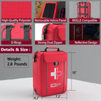 Upgrade - Comprehensive First Aid Kit with Labelled Compartments, Molle System Emergency Kits for Car,Home,Hiking, Backpacking, Camping, Traveling, and Cycling