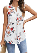 Womens Tank Tops V Neck Sleeveless Summer Shirts Loose Casual Tops Blouses (M-3XL)