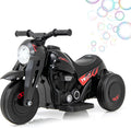 Kids Motorcycle, 6V Electric Ride on Car with Automatic Bubble Function, Foot Pedal, Headlight, Music, 3 Anti-Skip Wheels Vehicle for Children, Toddler Ages 3+
