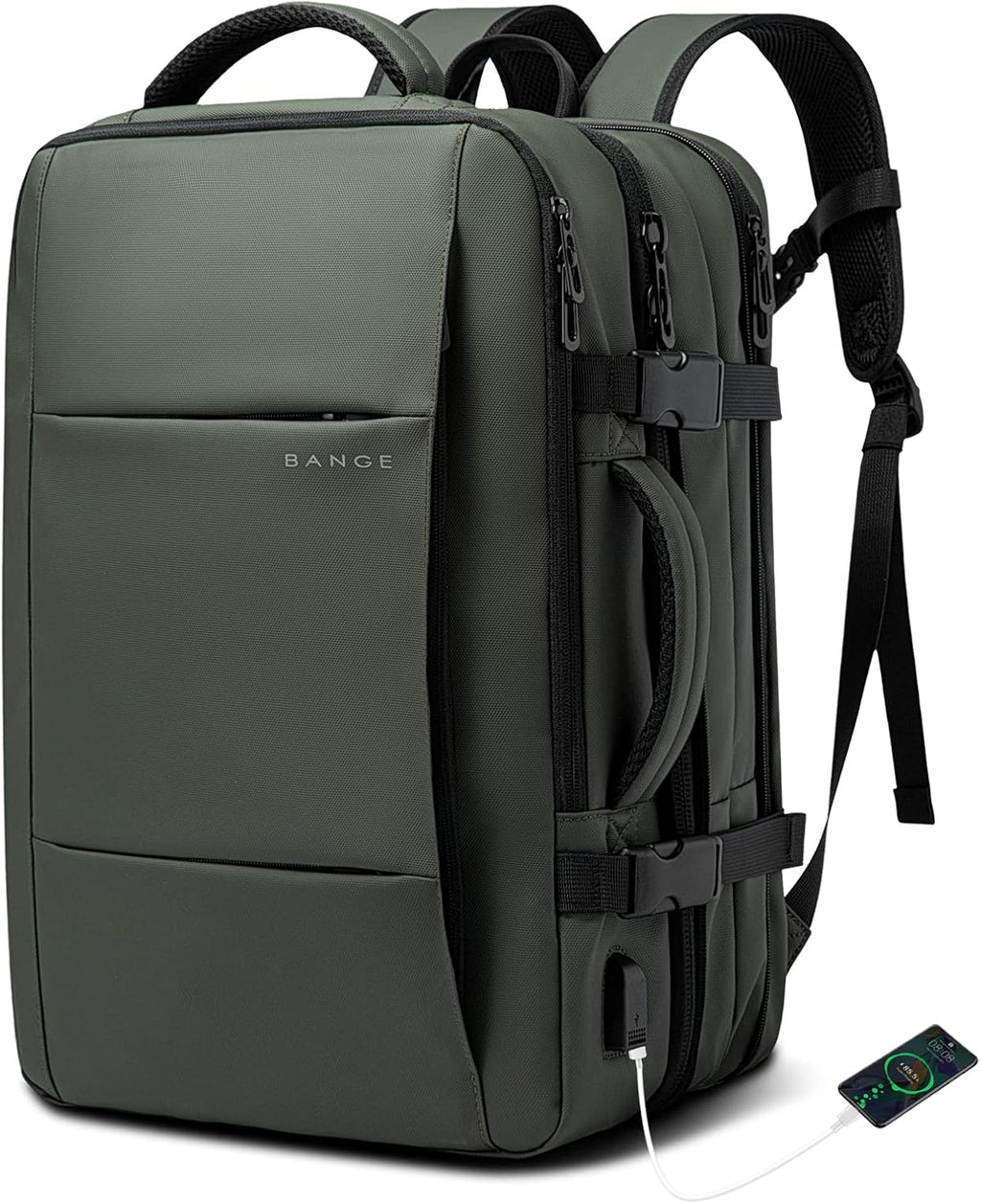 Carry-On Backpack, 45L Expandable Travel Backpacks,Weekend Backpack Briefcase,Waterproof Laptop Backpack Fits for 17.3” Laptop