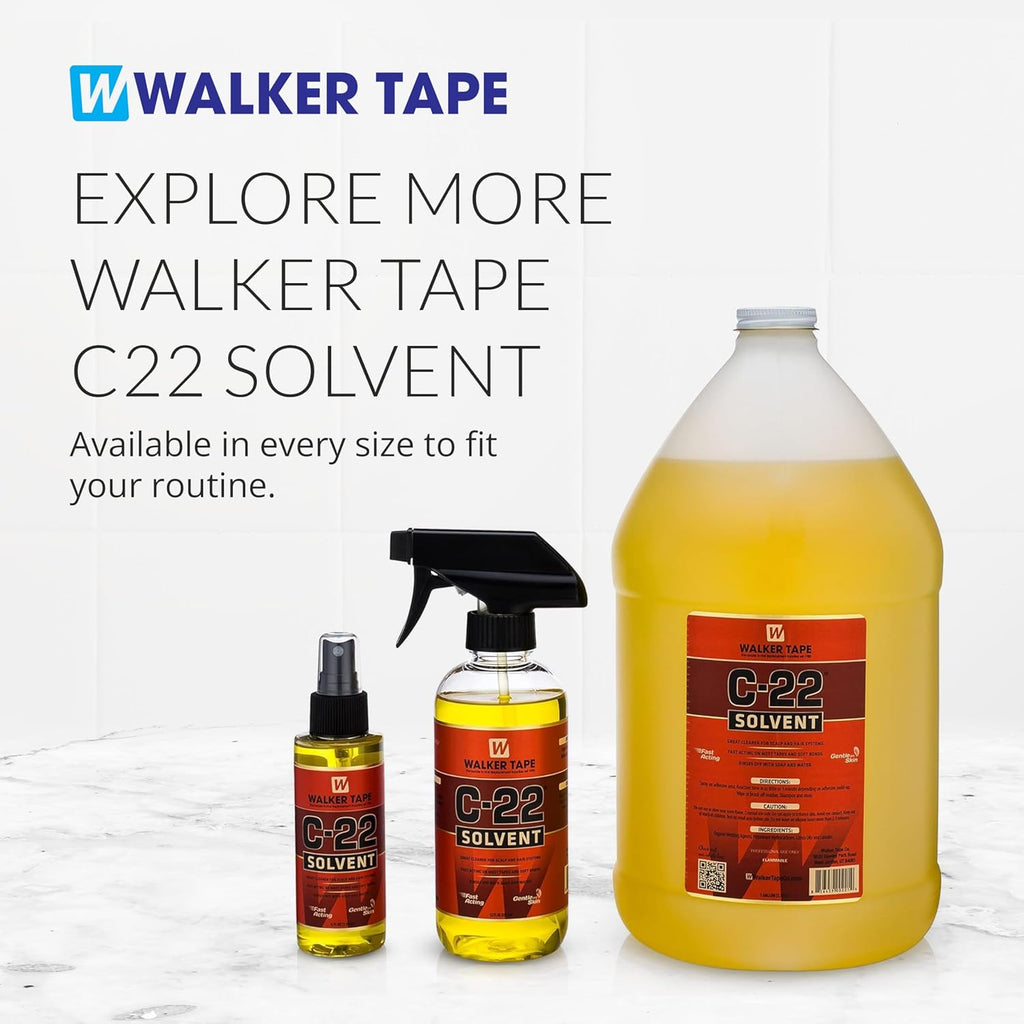 C-22 Adhesive Solvent Spray 12 Oz, Fast-Acting Bond Remover for Wig Tape, Lace Systems, and Tape in Hair Extensions Human Hair, Quick Clean Wig & Hairpiece Adhesive Remover
