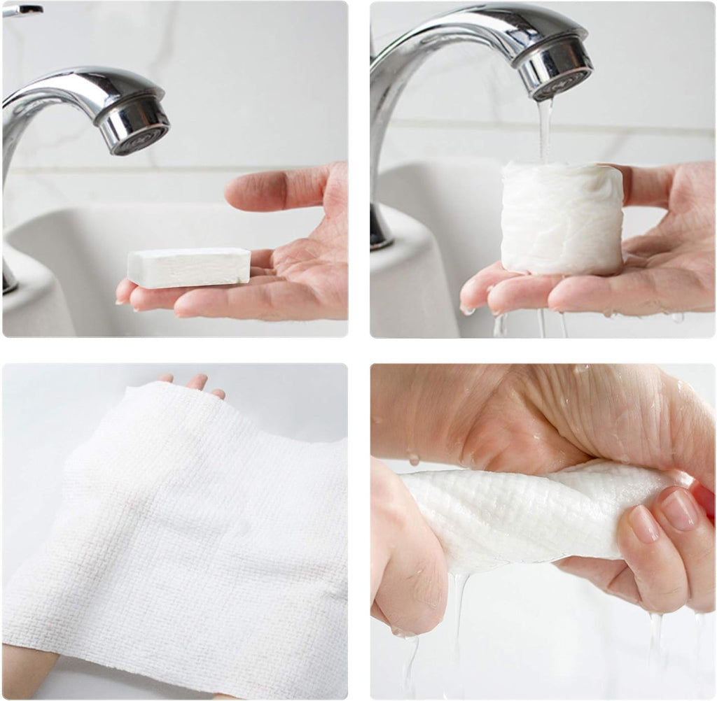 Disposable Towel Thicker Style Magic Compressed Towel Large Size Coin Tissue Portable Washcloth Reusable for Travel Camping Hiking Outdoor Sports Beauty Salon