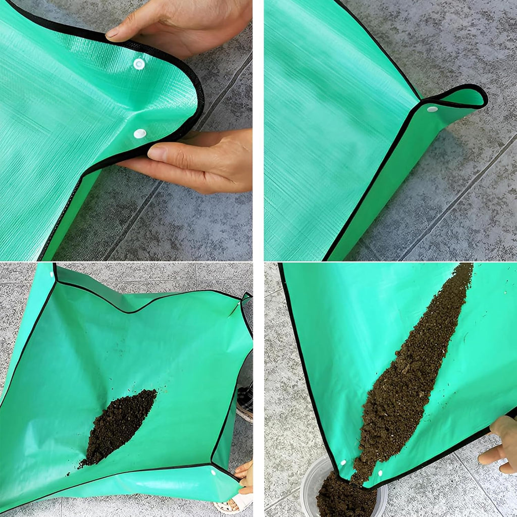 Garden Shovel Trowel Tool Set, 3 Pack Heavy Duty Gardening Tools Set Include Wide Garden Trowel, Hand Shovel with Repotting Mat, Small Shovels for Digging Planting Transplanting