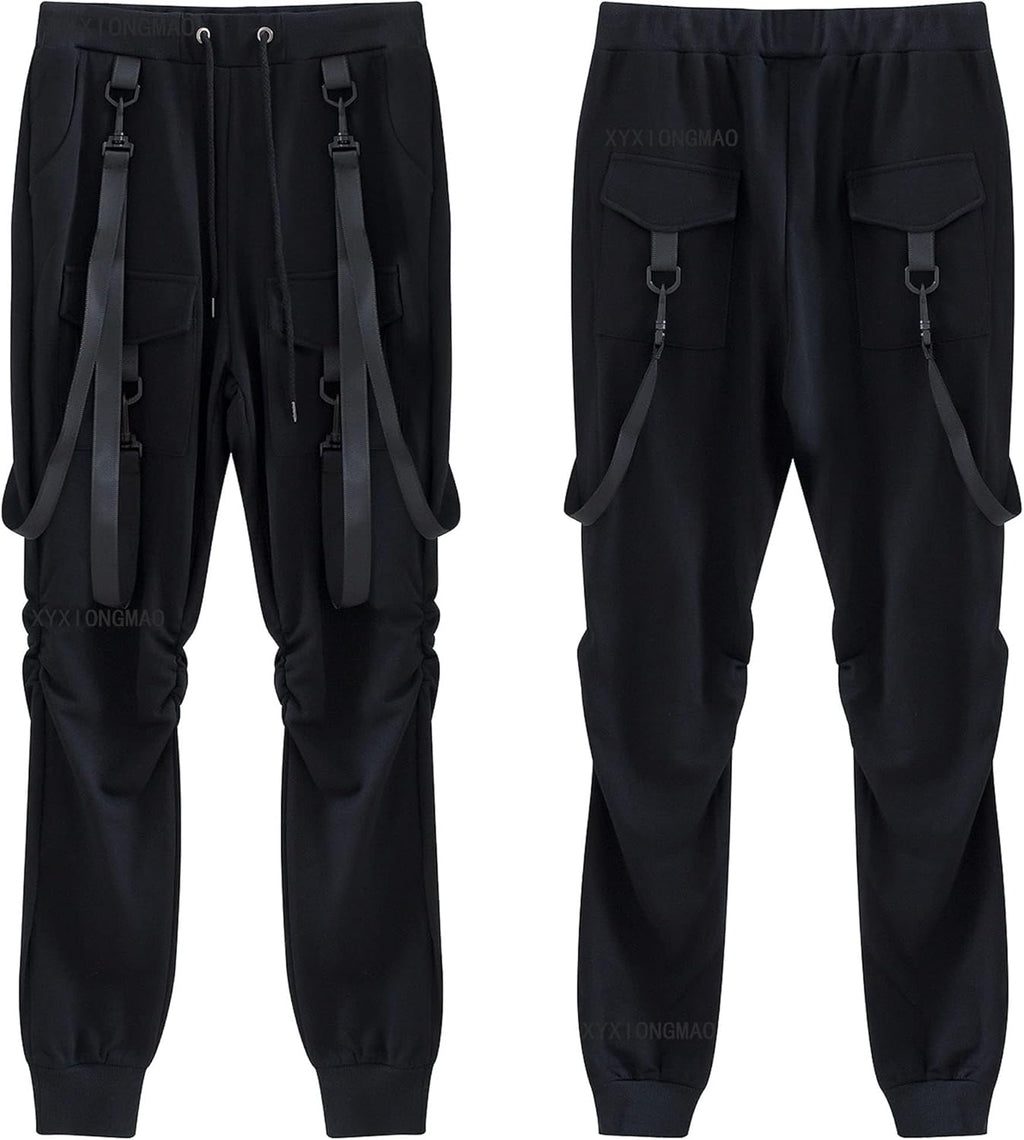 Men'S Futuristic Clothing Cargo Joggers Baggy Pants Gothic Techwear Streetwear Hip Hop Pants Cargo Pants for Men